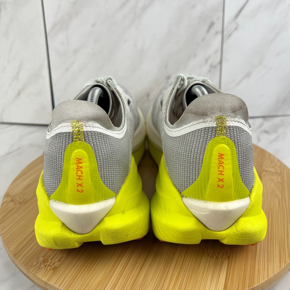 Hoka One Mach X 2 Mens Size 12 D Frost Citrus Running Sneakers Shoes 1155119 FCF - Picture 2 of 12